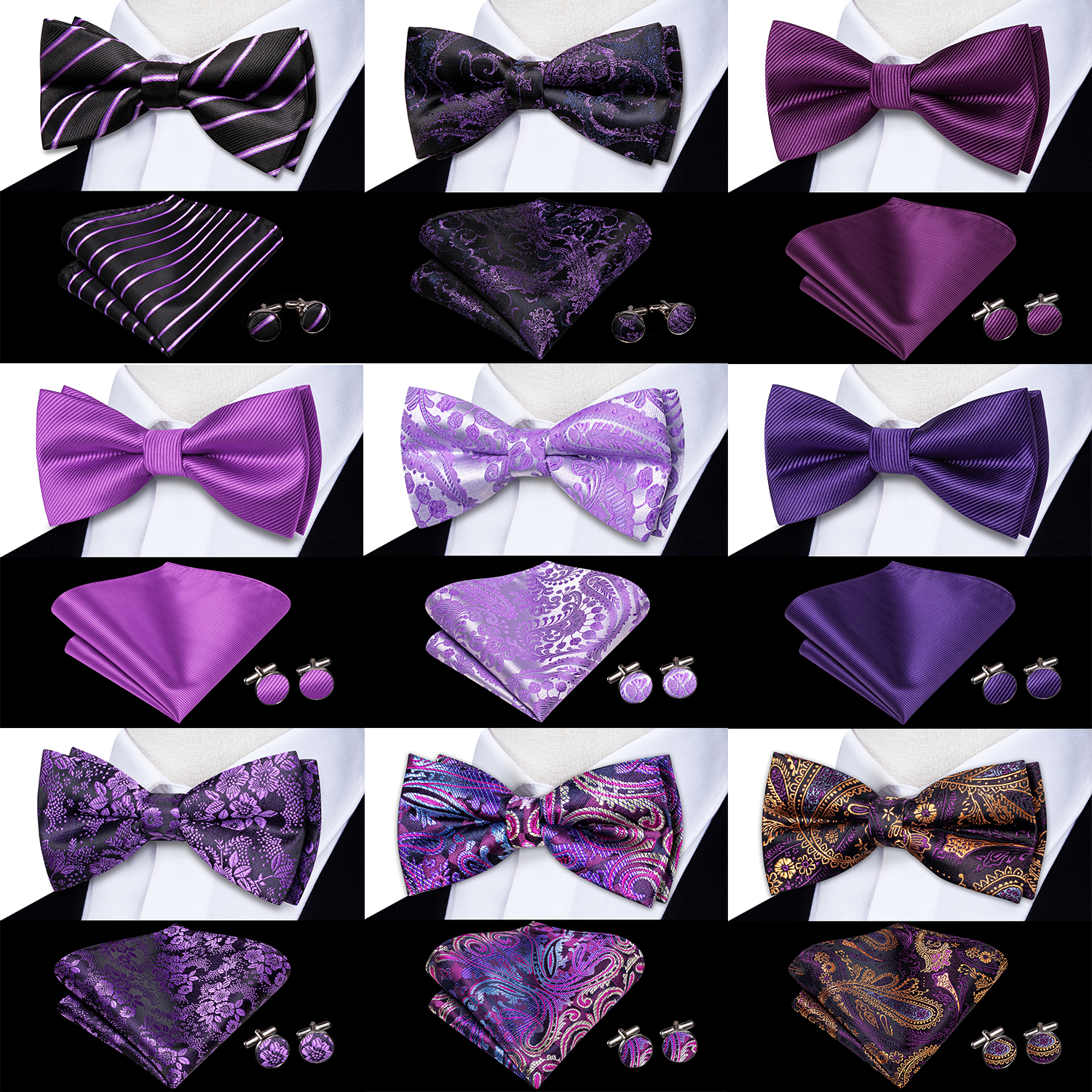 Purple Lilac Lavender Pansy Vi - Bow Tie Pre Tied recension och pris