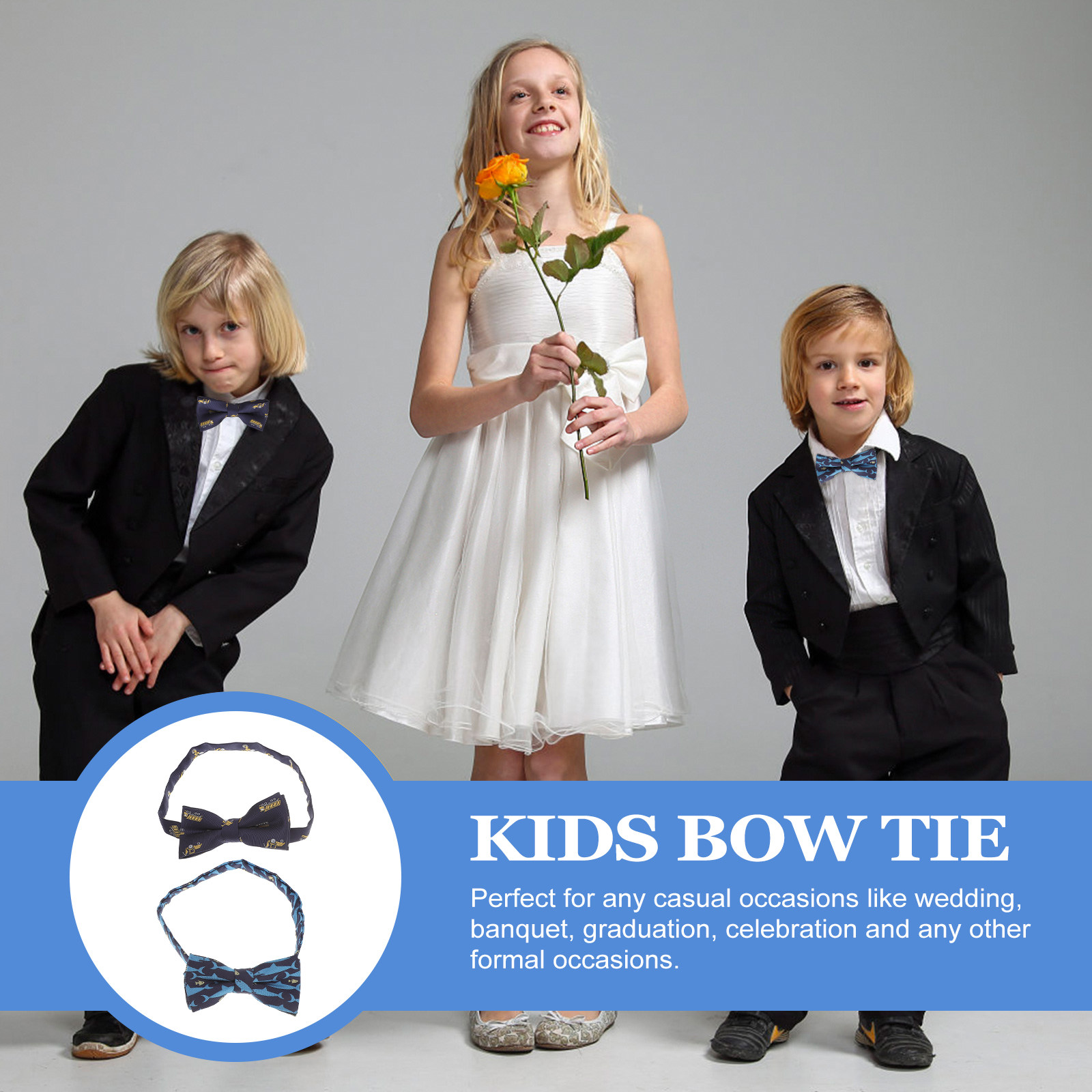 2Pcs Kids Bow Tie Cartoon Pre- - Bow Tie Pre Tied recension och pris