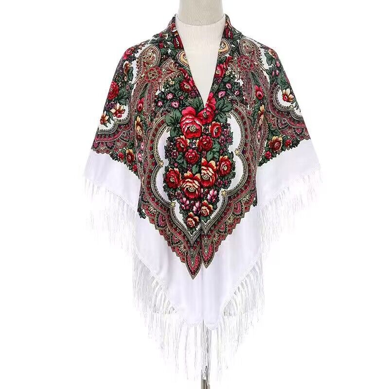 130*130cm Ethnic Printed Squar - Woven Scarf Blanket recension och pris