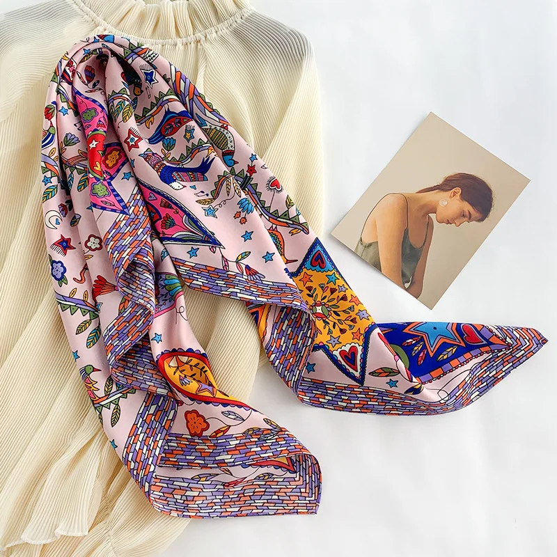 2024 90*90cm Square Scarf Twil - Bandana Cotton recension och pris