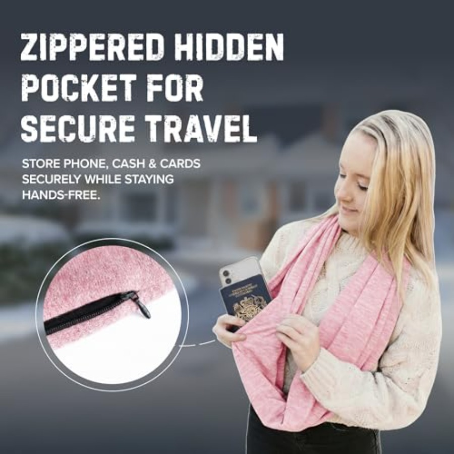 Infinity Travel Scarf Loop wit - Infinity Scarf Knit recension och pris