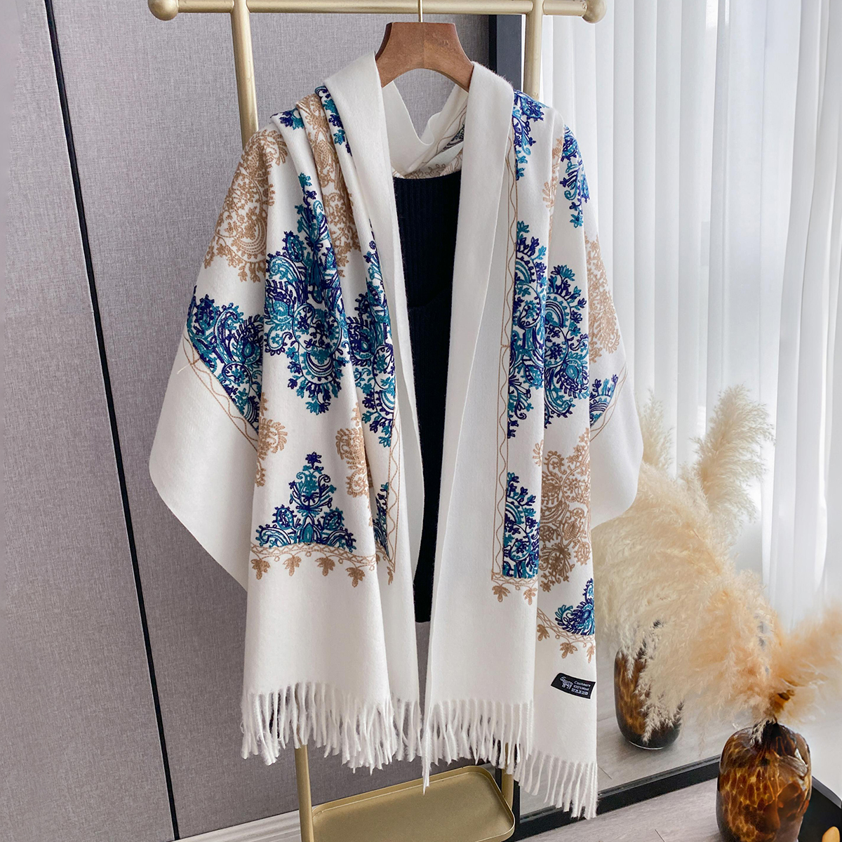 Women Fashion Winter Warm Cash - Woven Scarf Blanket recension och pris