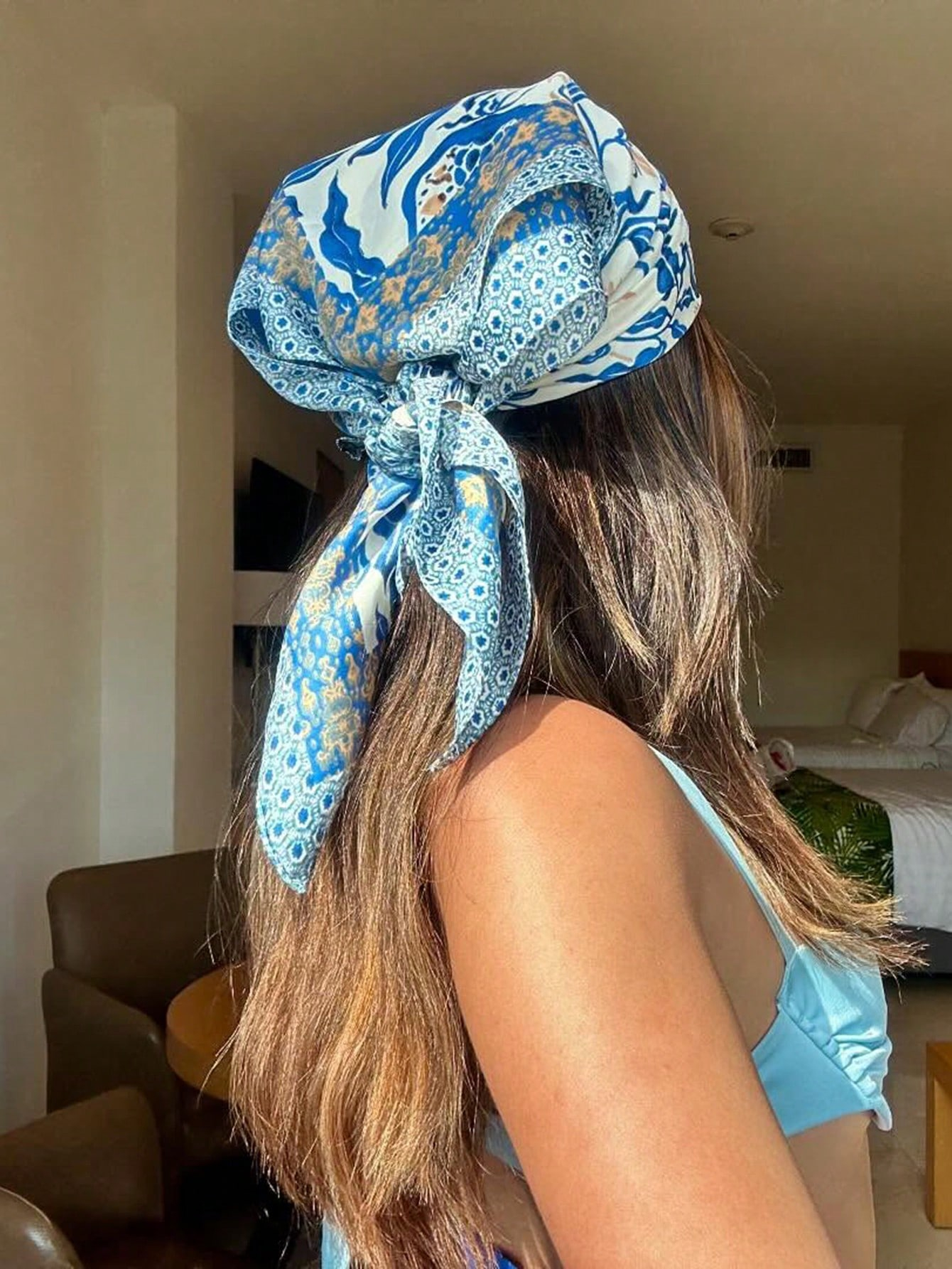 Luxury Brand Bohemia Print Squ - Face Scarf Mask recension och pris