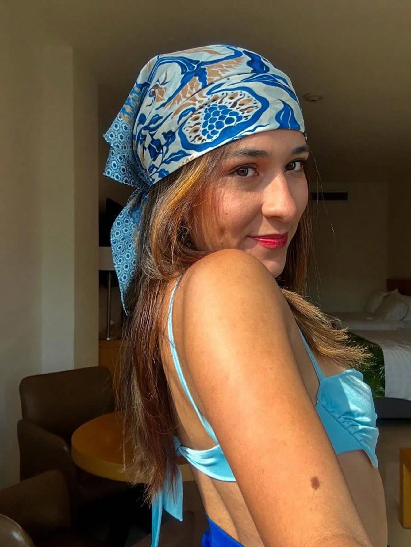 Luxury Brand Bohemia Print Squ - Face Scarf Mask recension och pris