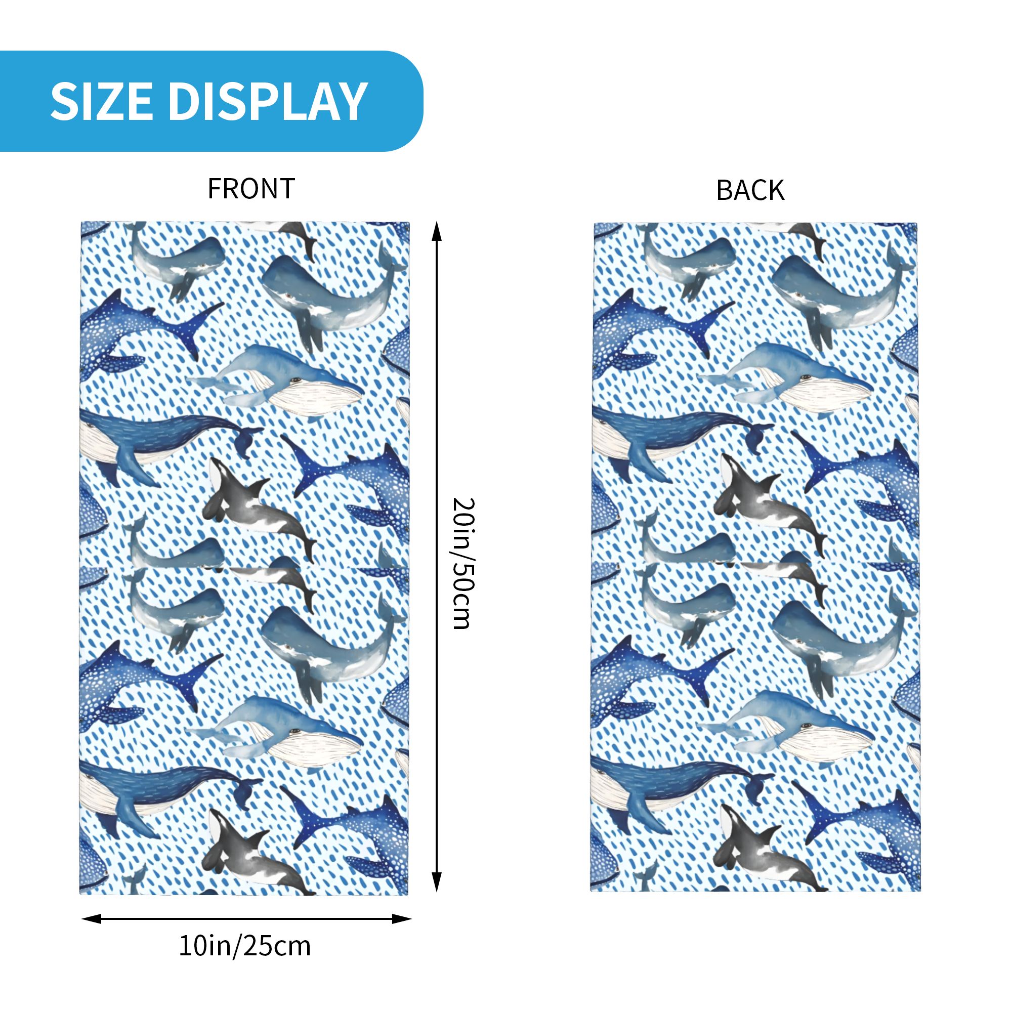 Custom Blue Watercolour Shark  - Neck Warmer Tube recension och pris