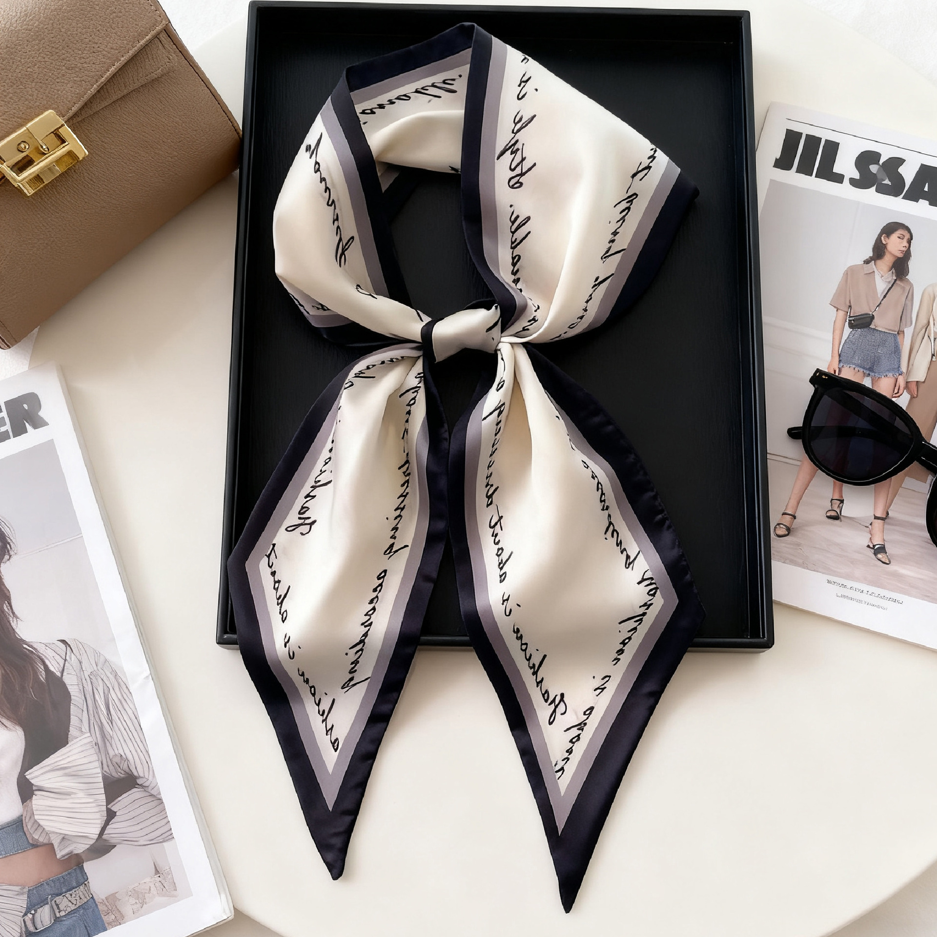 Luxury Long Neckerchief Skinny - Ascot Neck Scarf recension och pris