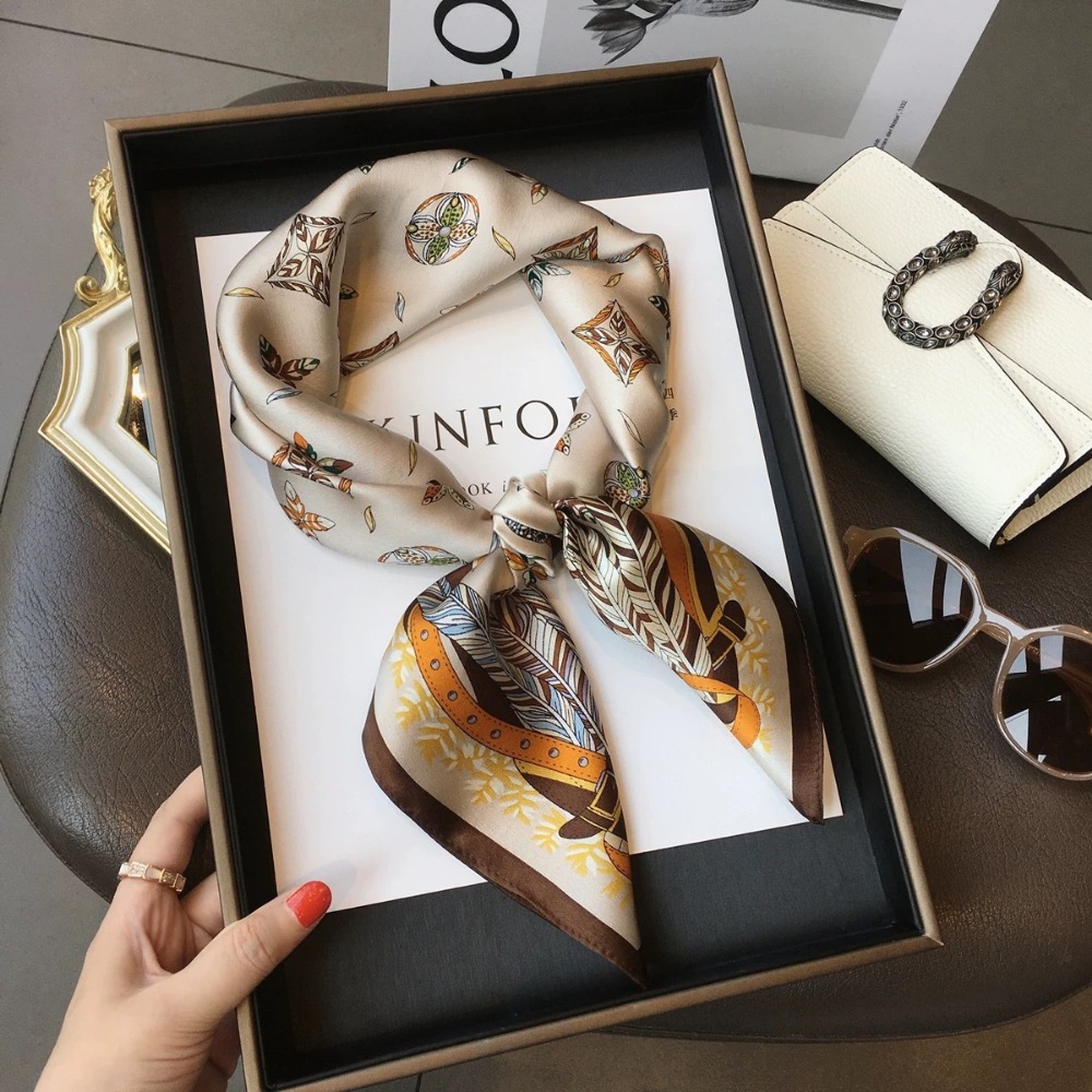 Fashion Satin Square Scarf for - Silk Neck Scarf recension och pris
