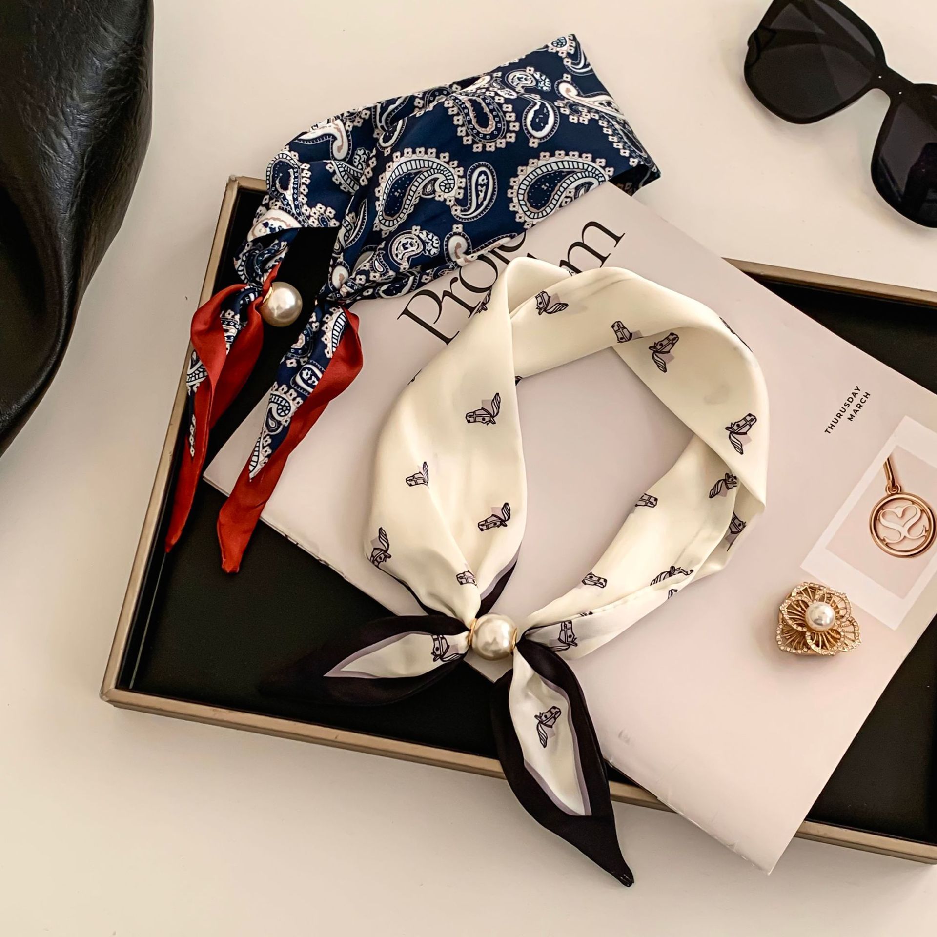 Cashew Flower Silk Scarf Effor - Silk Neck Scarf recension och pris