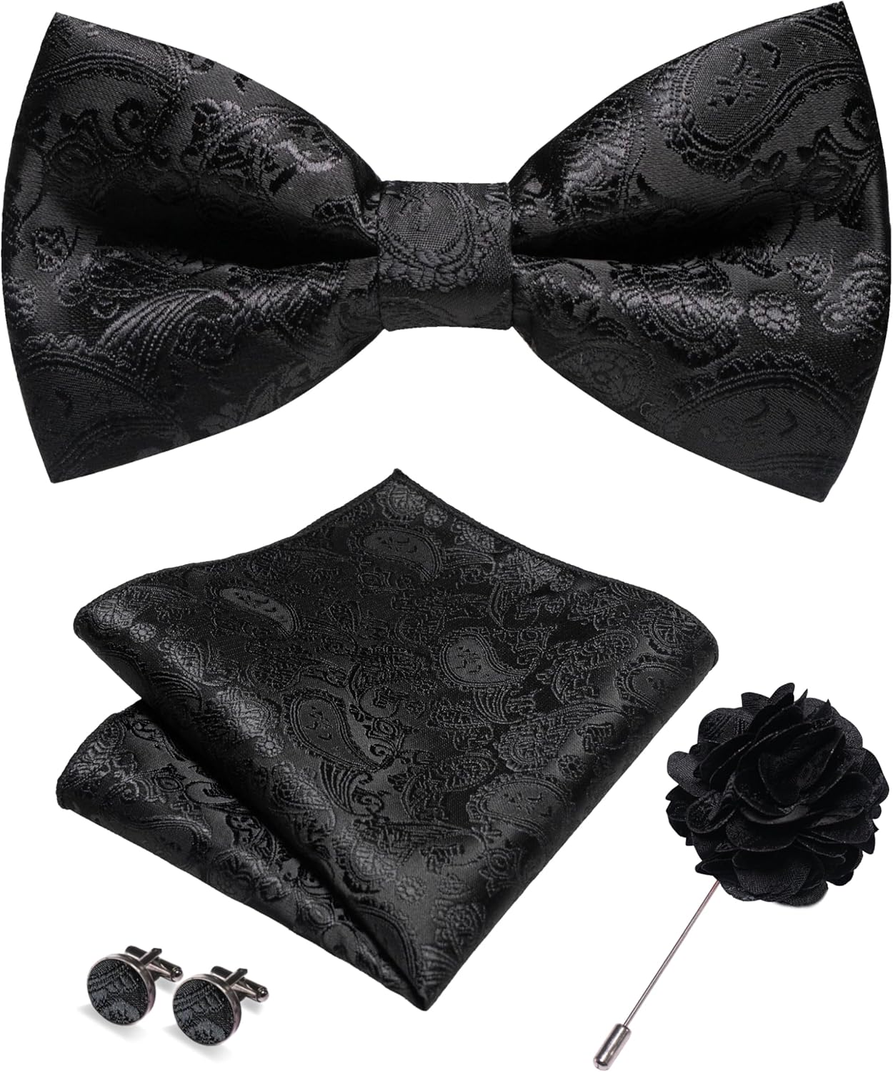 Paisley Pre-tied Bow Tie and P - Pocket Square Set recension och pris