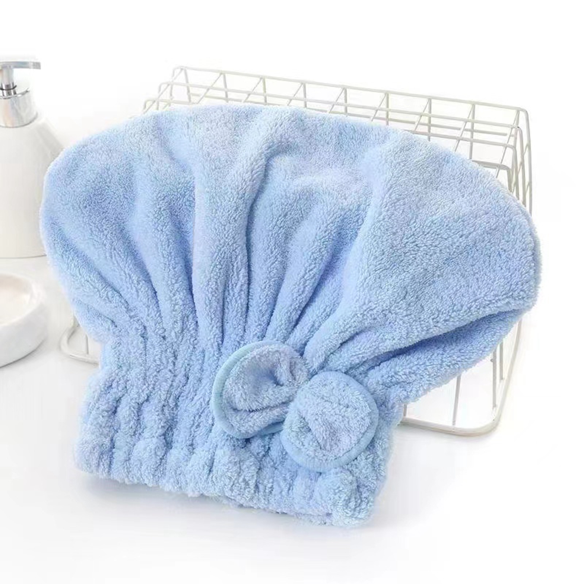 1Pc Microfiber Hair Drying Tow - Head Wrap Turban recension och pris