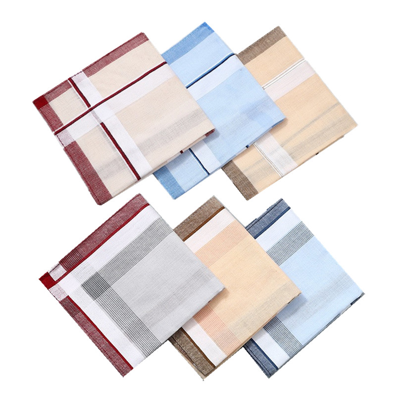 3Pcs 40x40cm Vintage Plaid Str - Handkerchief Cotton Men recension och pris