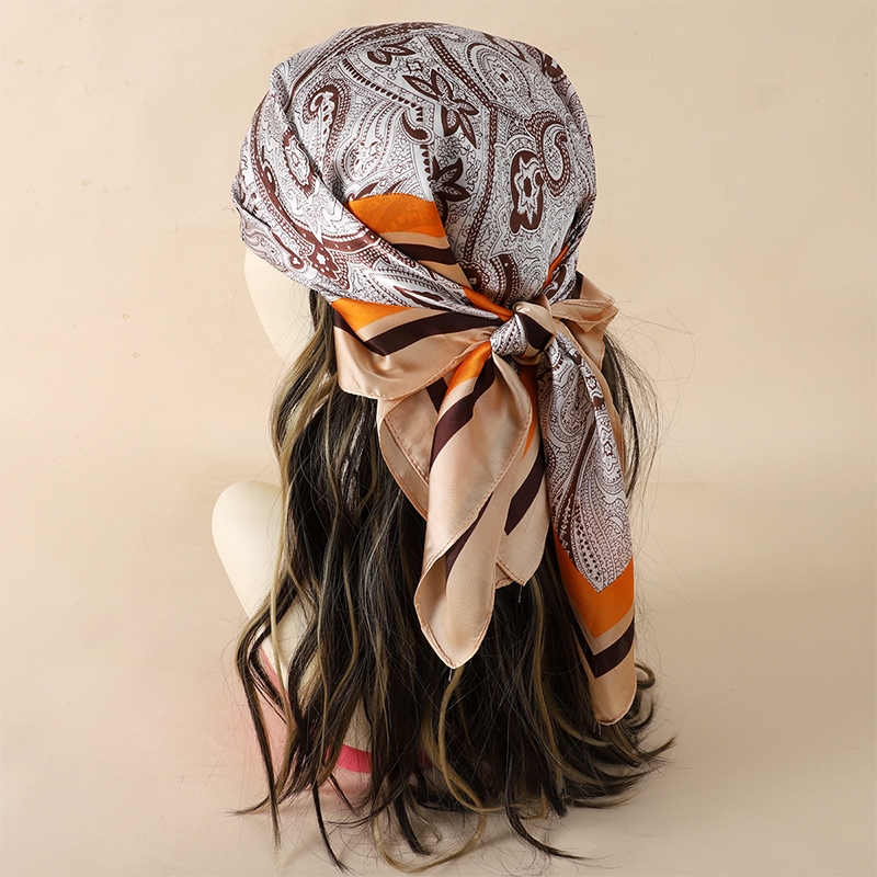 Luxury Women Silk Square Scarf - Face Scarf Mask recension och pris