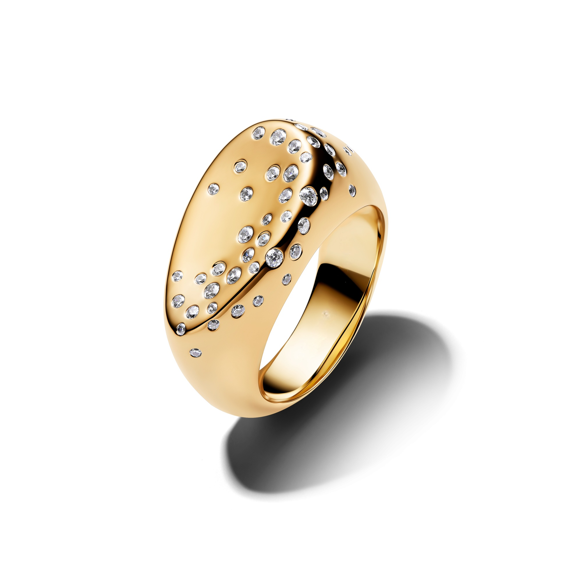 S925 Silver Golden Pave Ring l - Tie Clip Silver recension och pris