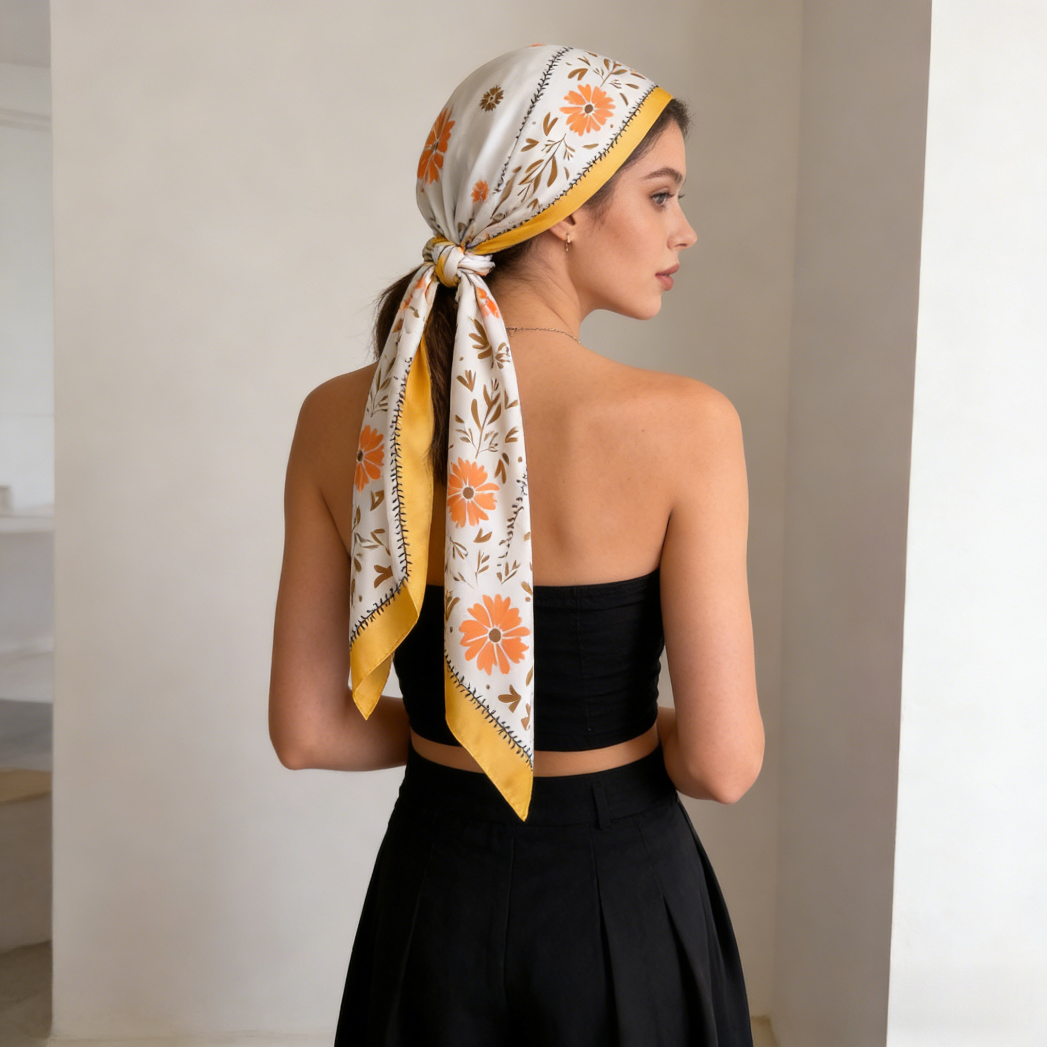 1Pc new printed fashion silk s - Silk Neck Scarf recension och pris