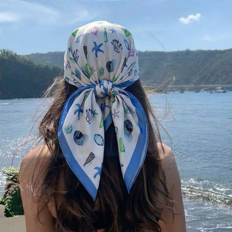 Women Silk Feeling Square Scar - Face Scarf Mask recension och pris