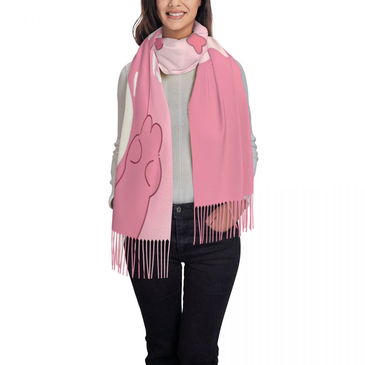 Lotso Pink Bear Women's Scarf  - Pashmina Wrap Large recension och pris