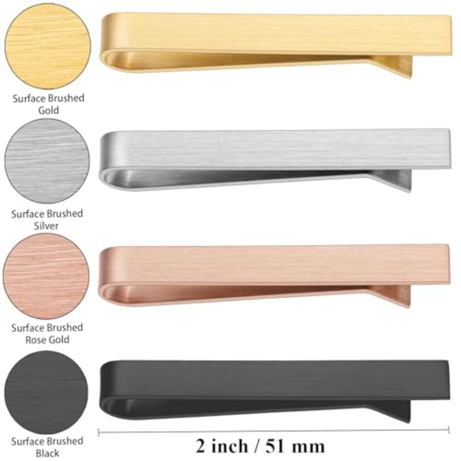 HAWSON 2 inch Tie Clips for Me - Tie Bar Set Gift recension och pris