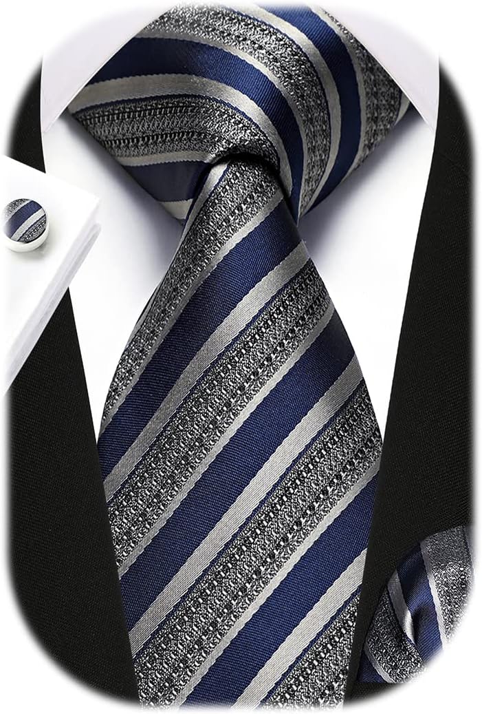 Men's Stripe Tie & Pocket Squa - Pocket Square Set recension och pris