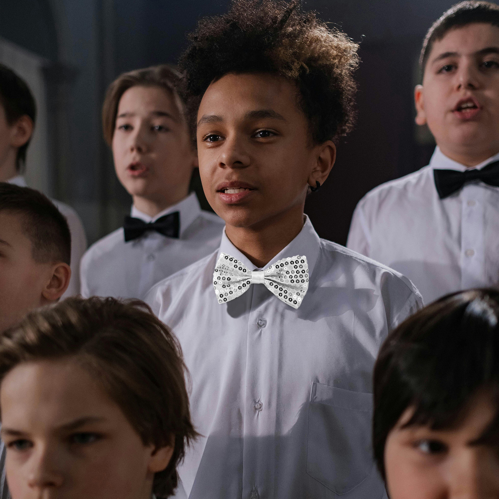 5Pcs Sequin Bow Ties for Kids  - Bow Tie Pre Tied recension och pris