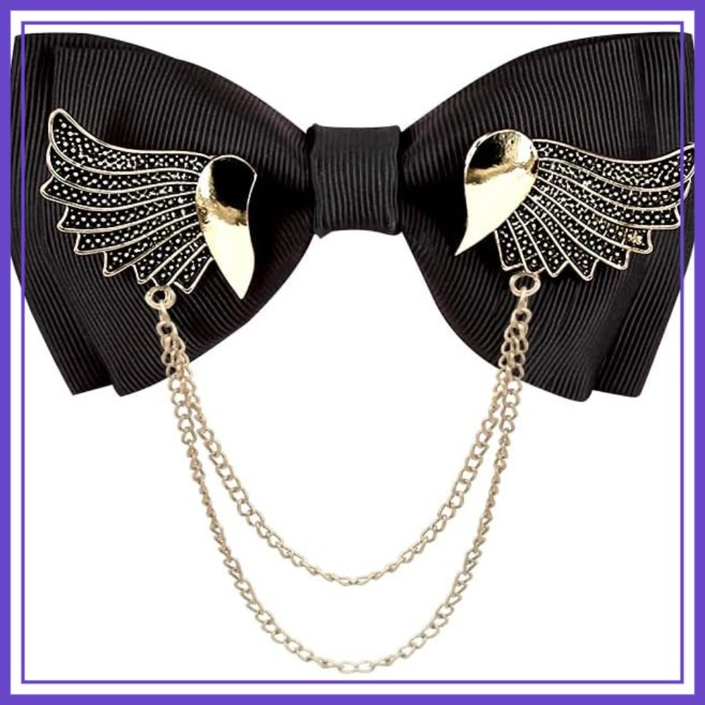 Vintage Bow Ties with Gold Met - Bow Tie Pre Tied recension och pris