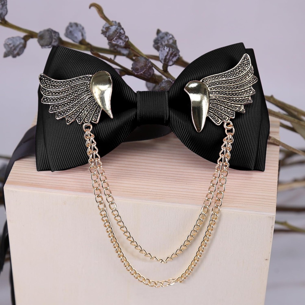 Vintage Bow Ties with Gold Met - Bow Tie Pre Tied recension och pris