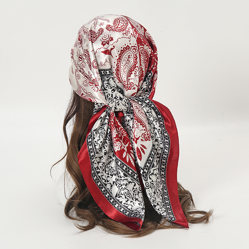Satin Square Scarf Women Musli - Face Scarf Mask recension och pris
