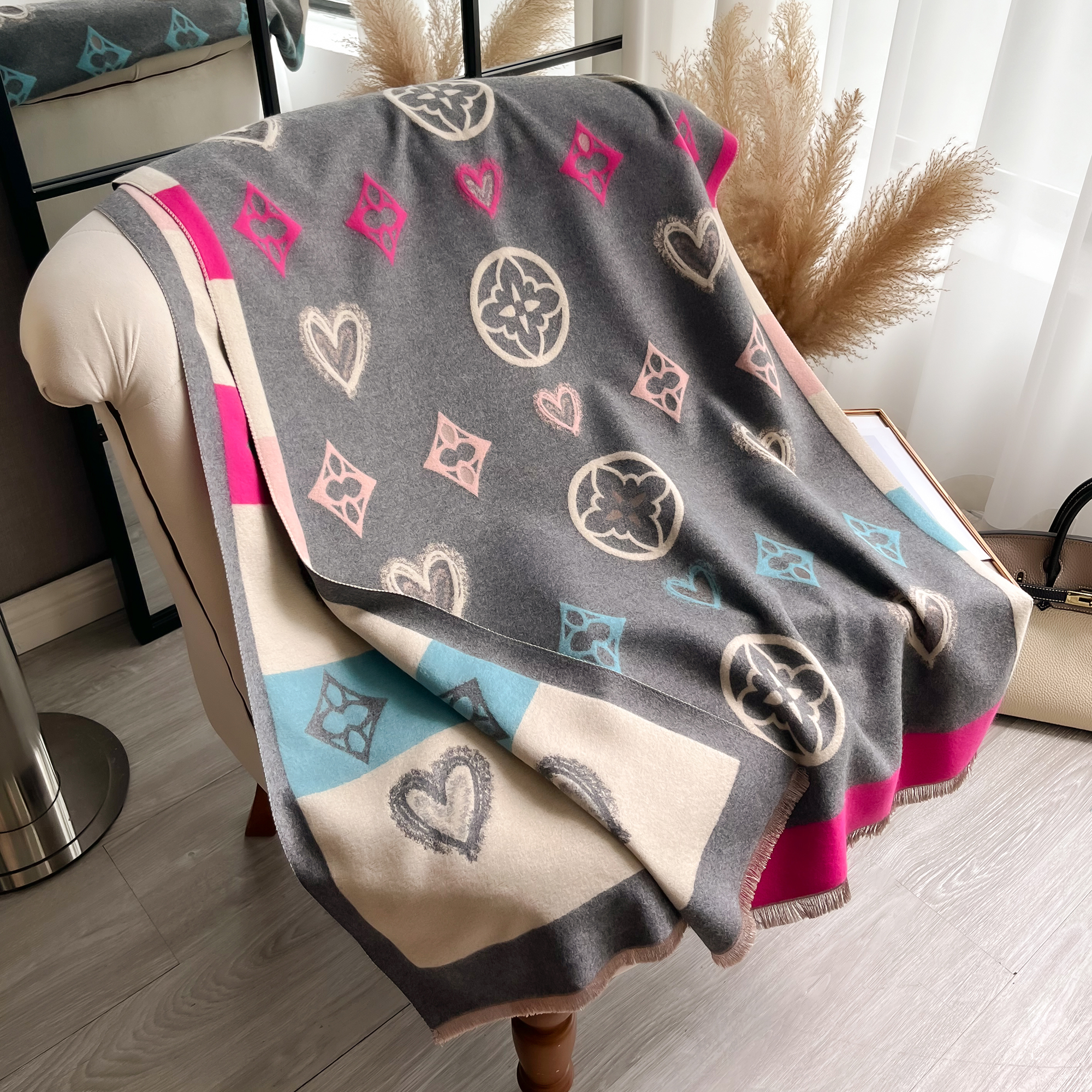 Luxury Cashmere Love Scarf Win - Woven Scarf Blanket recension och pris