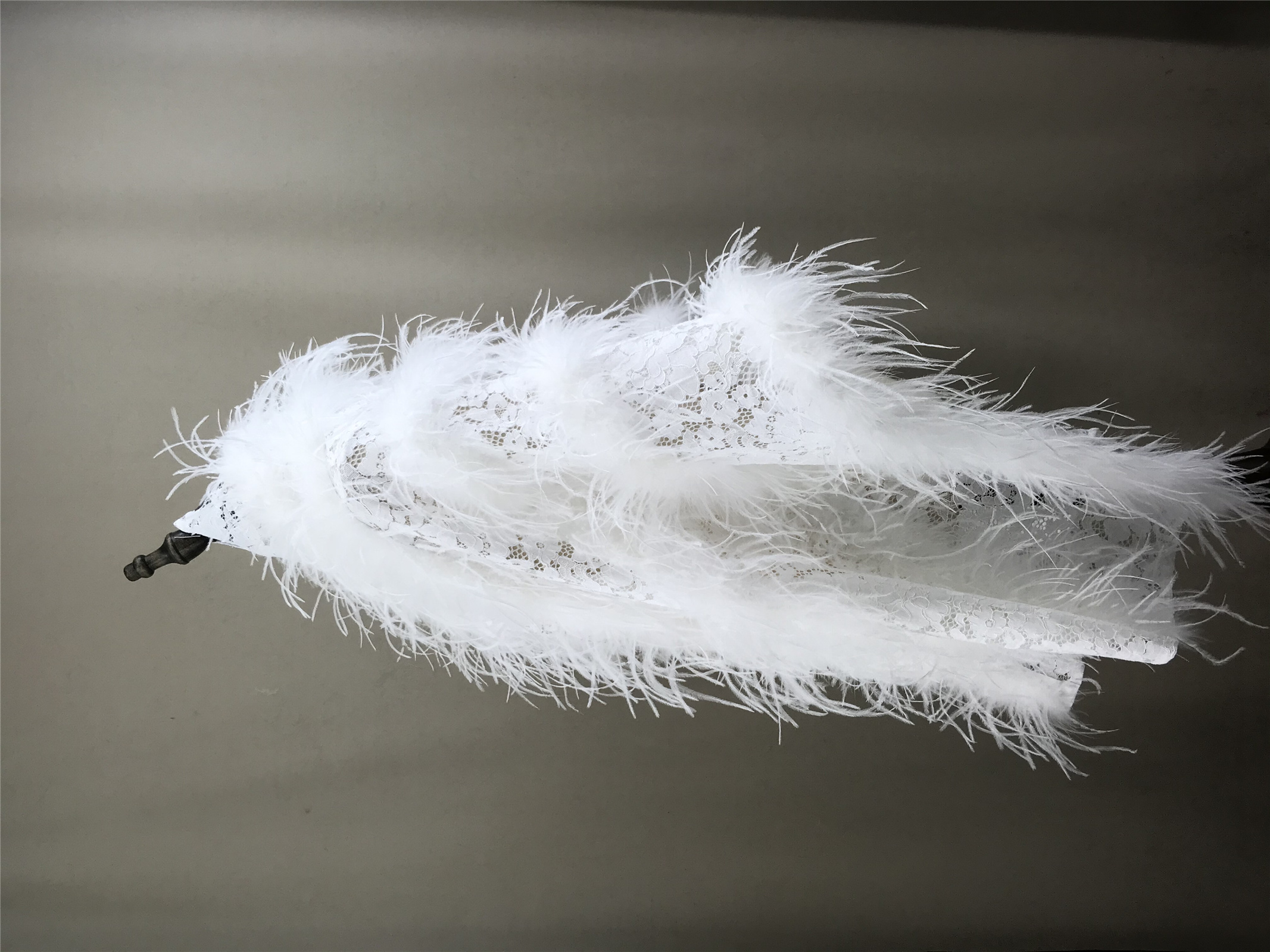 Real Ostrich Feather Lace Shaw - Stole Wedding Shawl recension och pris