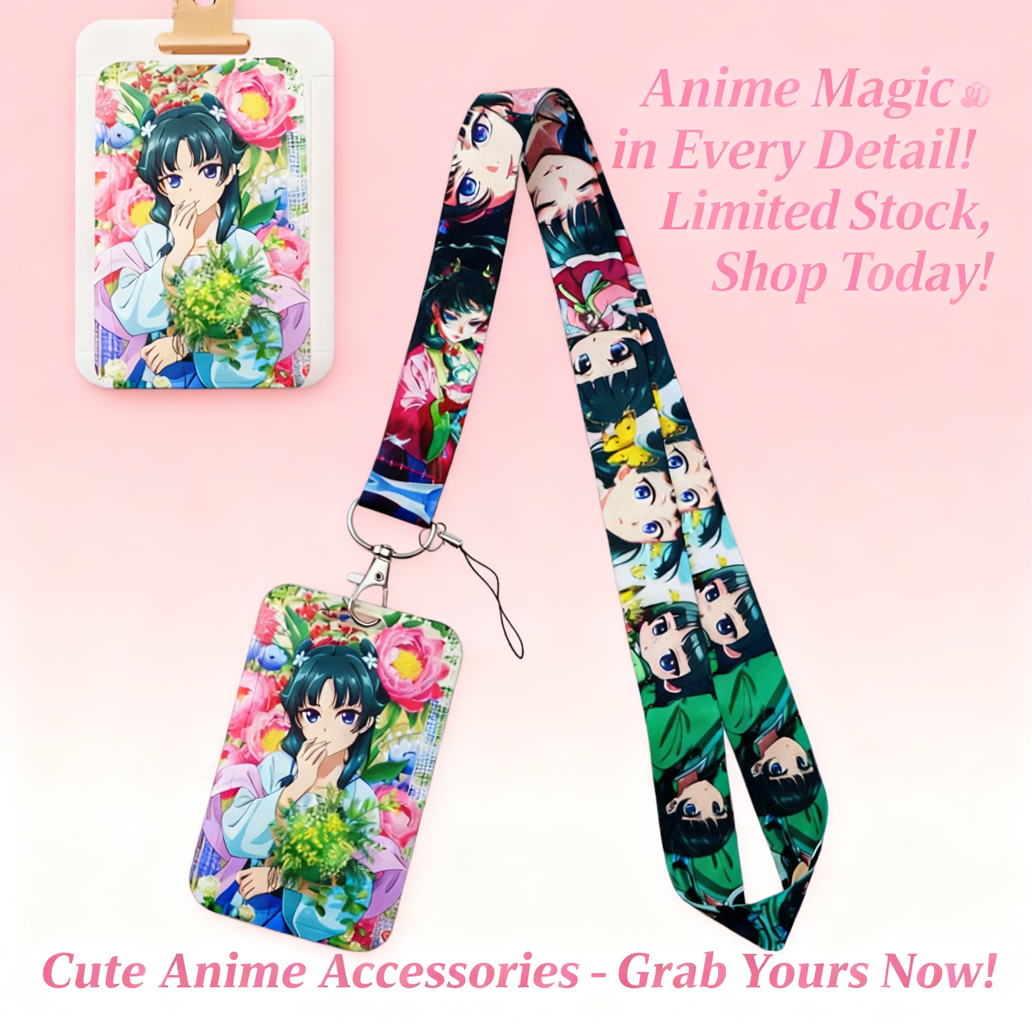 Cute Anime Girl Lanyard Neck S - Lanyard Badge Holder recension och pris