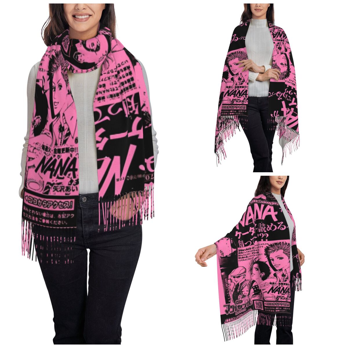 Women's Scarf with Tassel Nana - Pashmina Wrap Large recension och pris