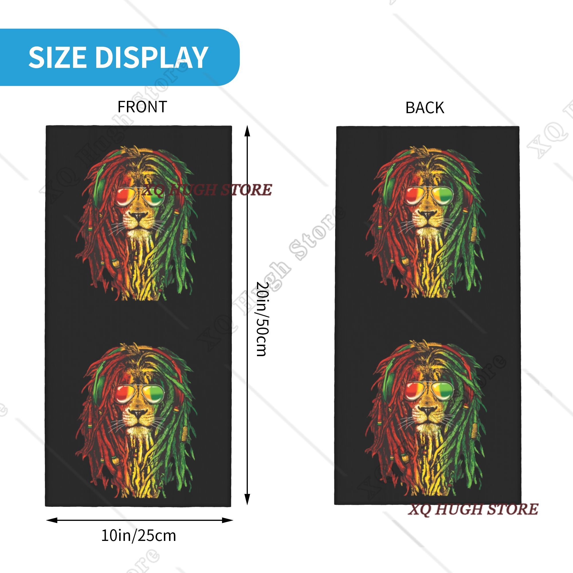 Rasta Reggae Lion Sunglass Art - Neck Warmer Tube recension och pris