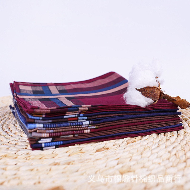 3Pcs 38x38cm Dark Color Square - Handkerchief Cotton Men recension och pris