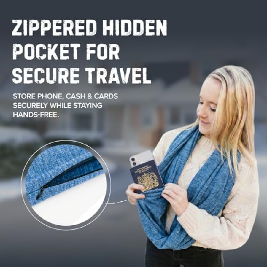 Infinity Travel Scarf Loop wit - Infinity Scarf Knit recension och pris
