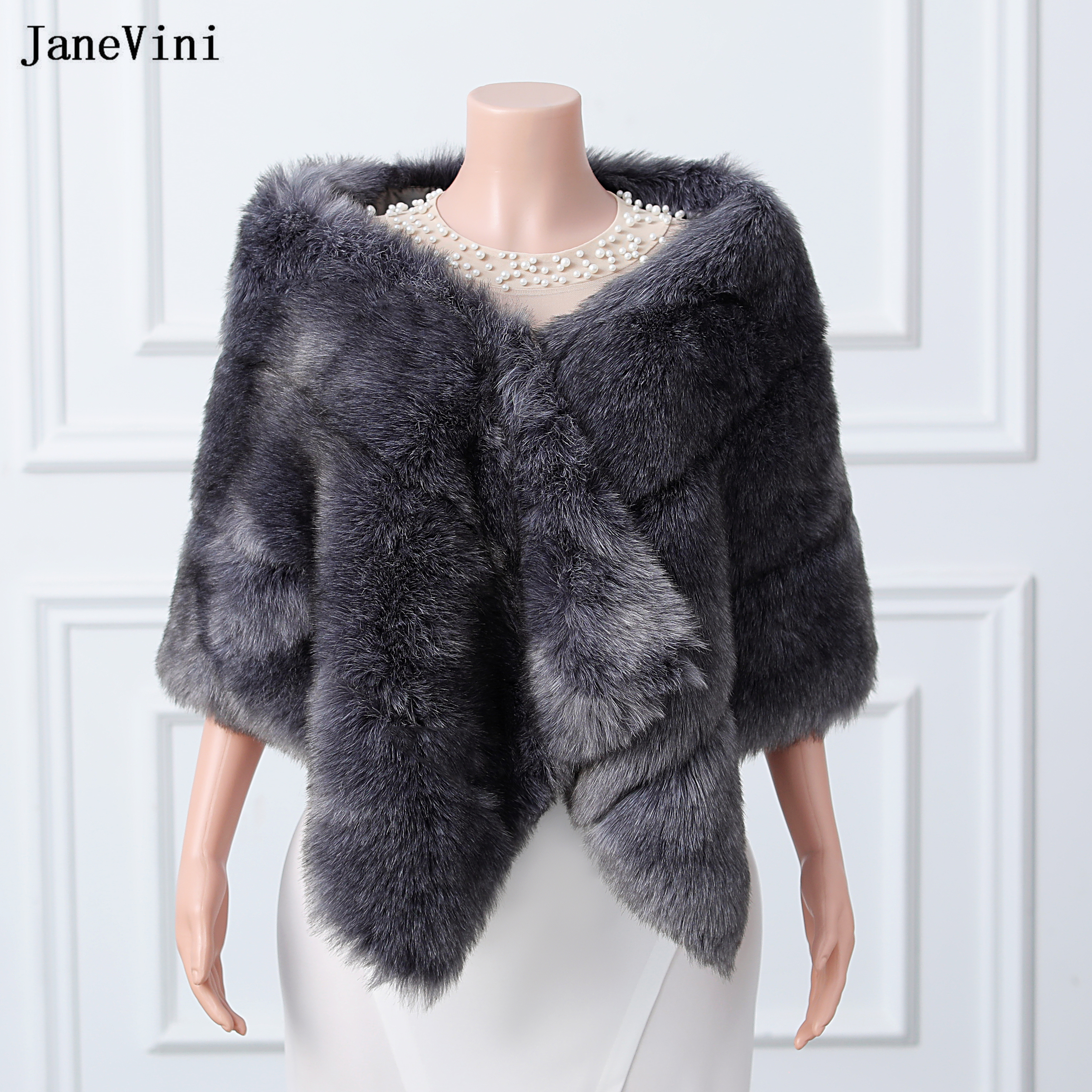 JaneVini High Quality Dark Gra - Stole Wedding Shawl recension och pris