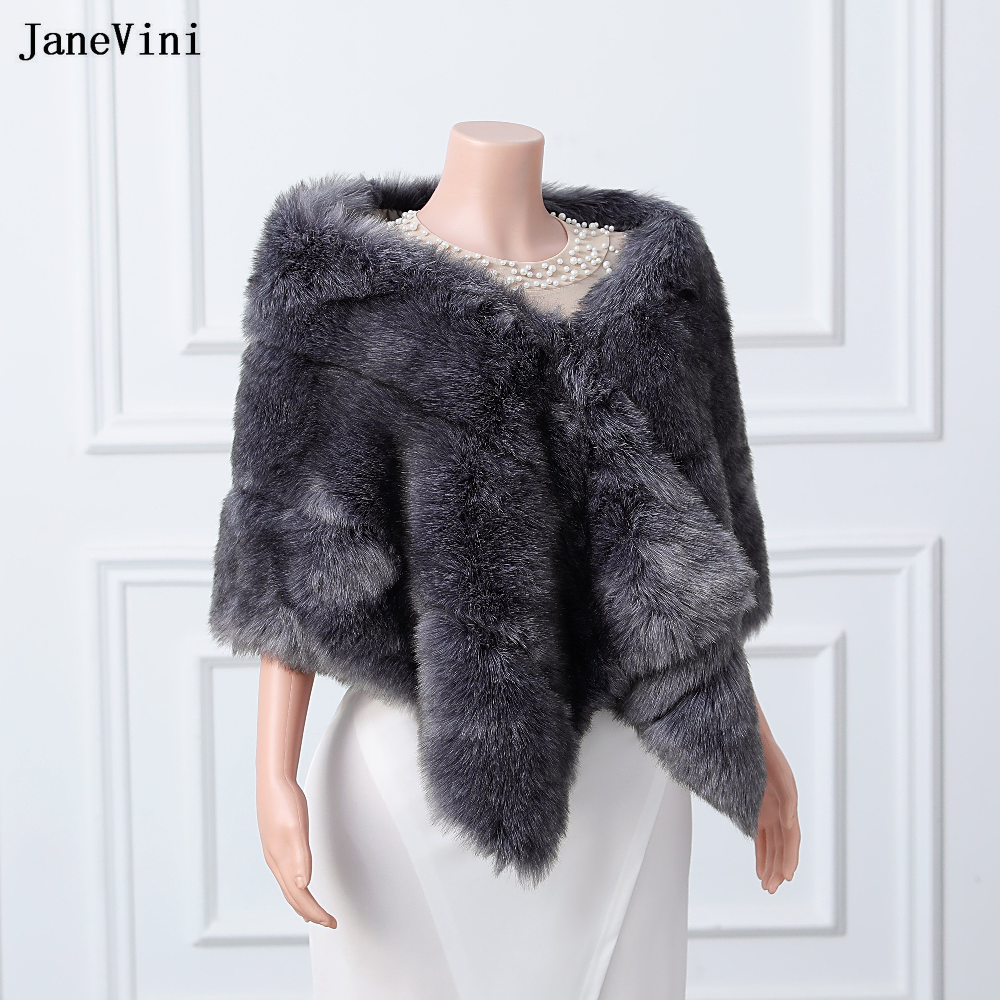 JaneVini High Quality Dark Gra - Stole Wedding Shawl recension och pris