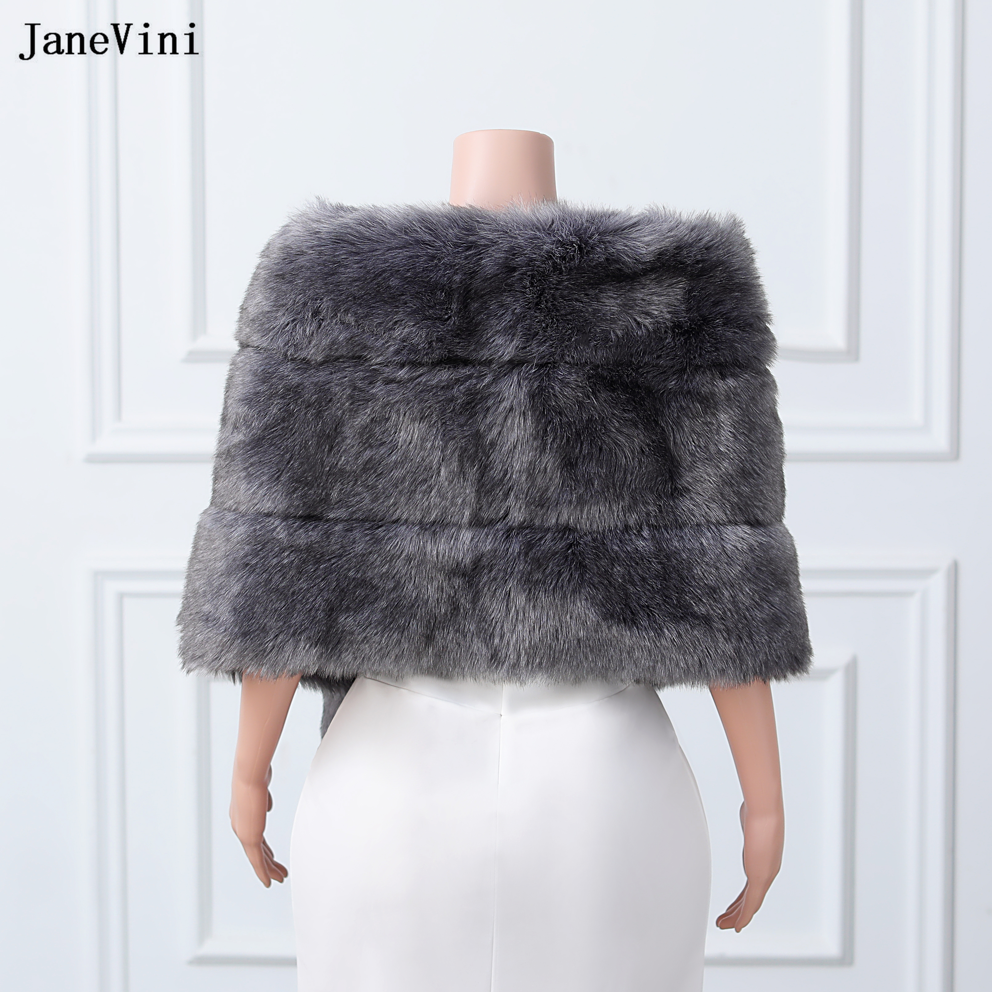 JaneVini High Quality Dark Gra - Stole Wedding Shawl recension och pris