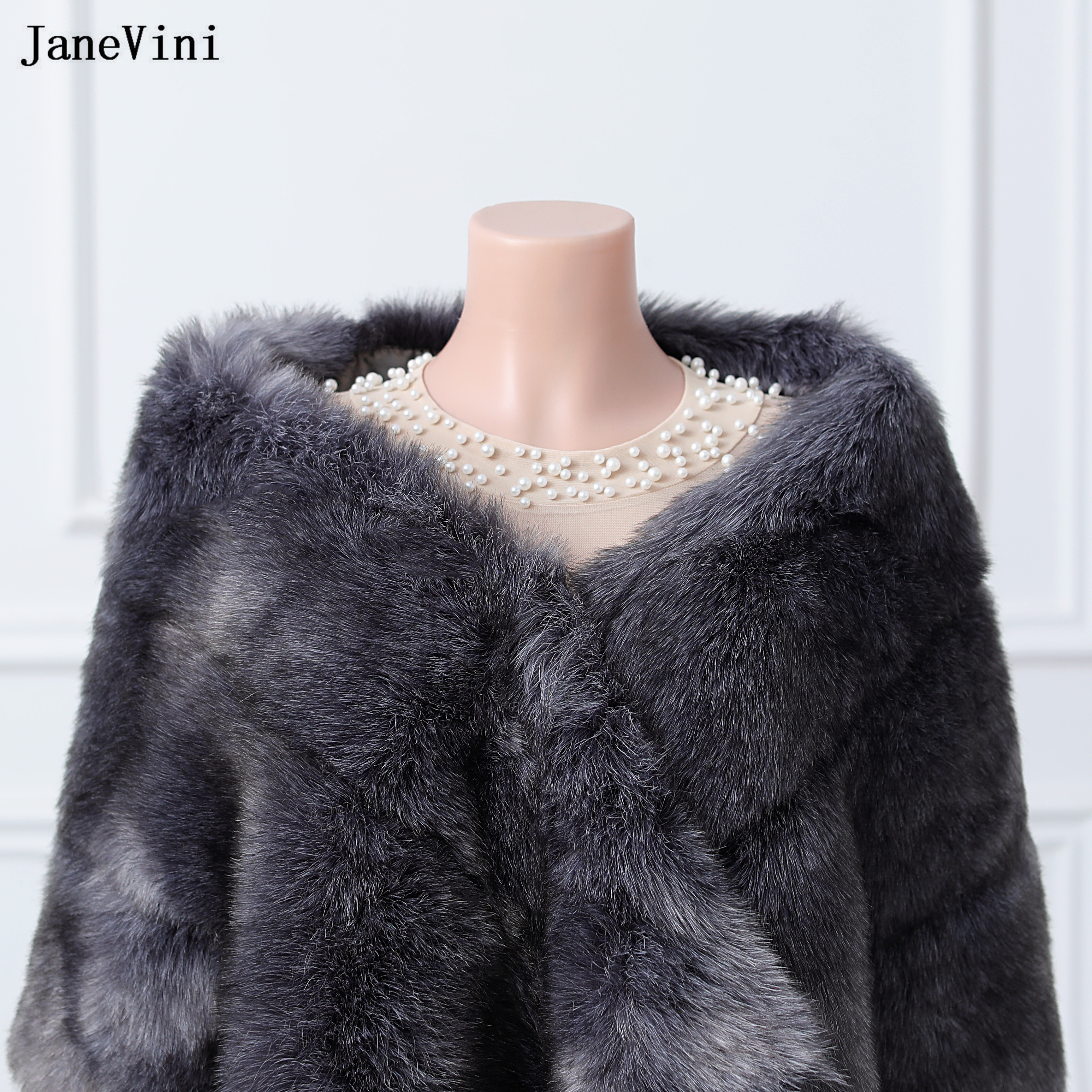 JaneVini High Quality Dark Gra - Stole Wedding Shawl recension och pris