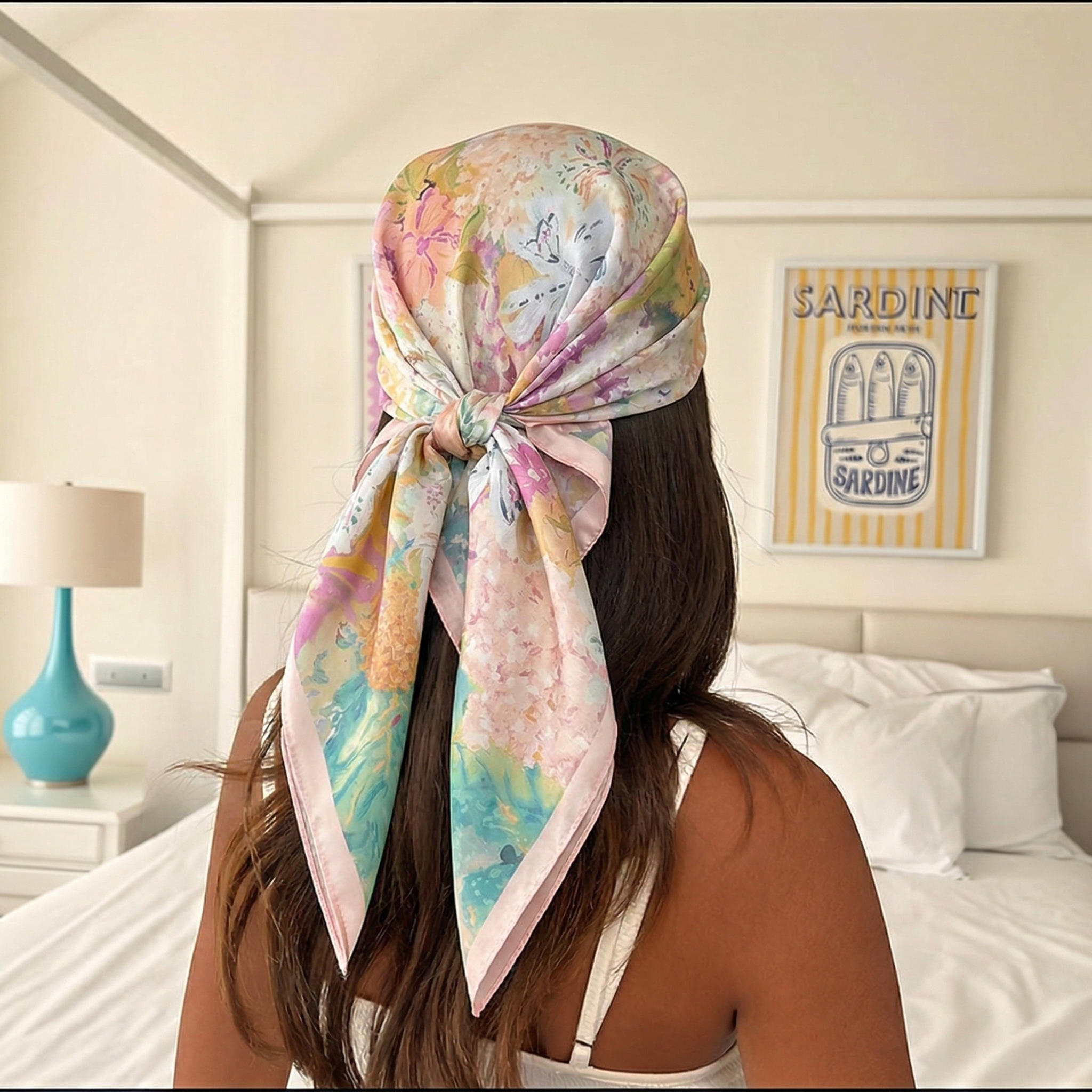 70*70cm Square Silk Scarf for  - Ascot Neck Scarf recension och pris