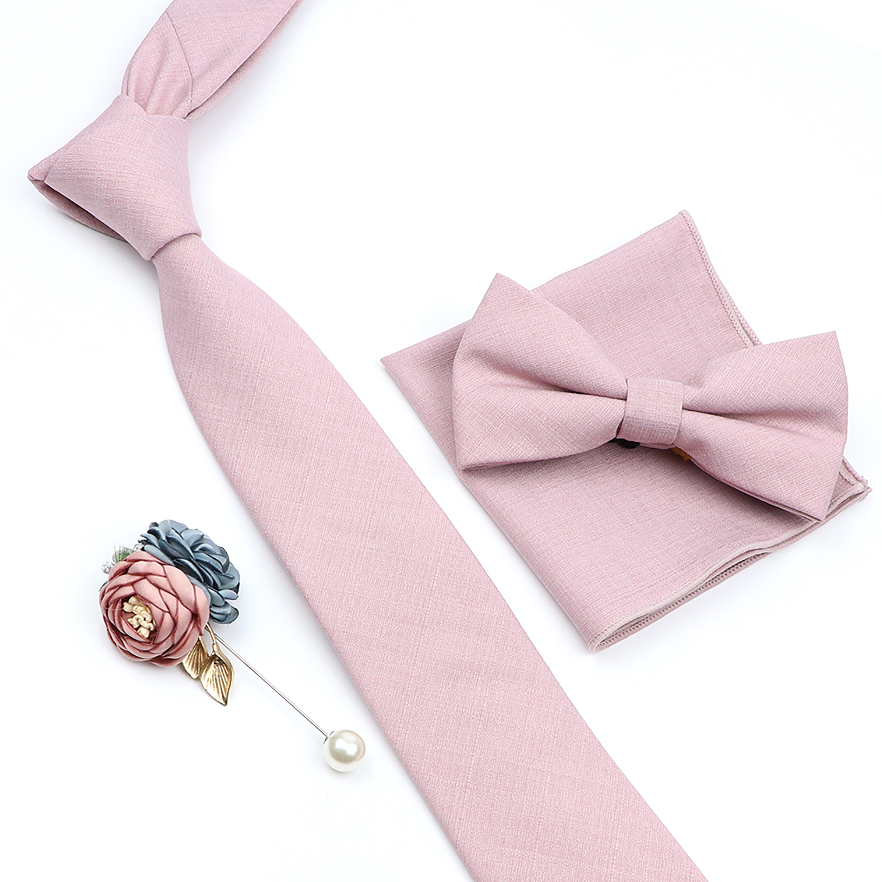 Beautiful Solid Color Tie Broo - Skinny Tie Men recension och pris