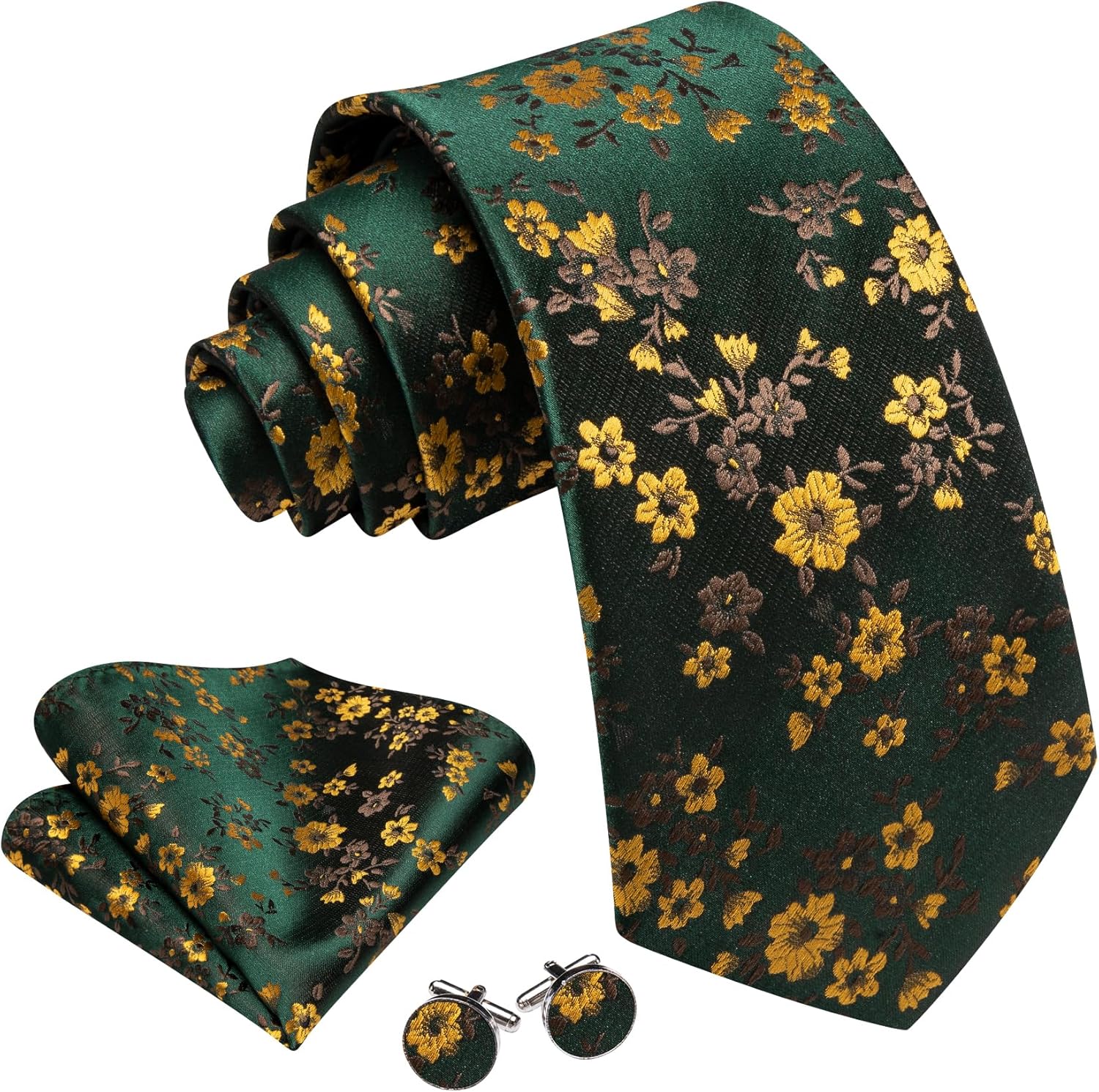 Men's Floral Paisley Silk Tie  - Pocket Square Set recension och pris